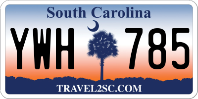 SC license plate YWH785