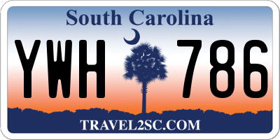 SC license plate YWH786