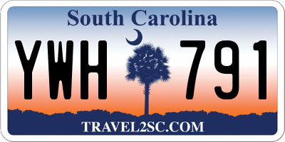 SC license plate YWH791
