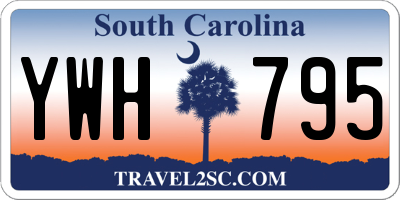 SC license plate YWH795