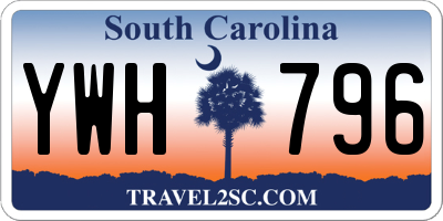SC license plate YWH796