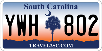 SC license plate YWH802