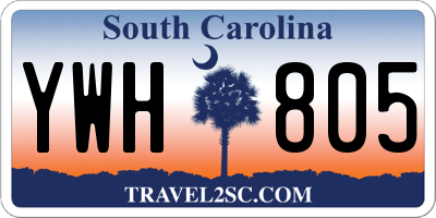 SC license plate YWH805