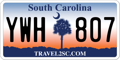 SC license plate YWH807