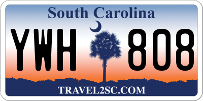 SC license plate YWH808