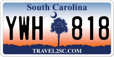SC license plate YWH818
