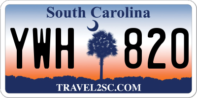 SC license plate YWH820