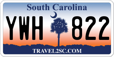 SC license plate YWH822