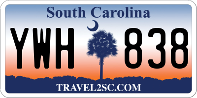 SC license plate YWH838