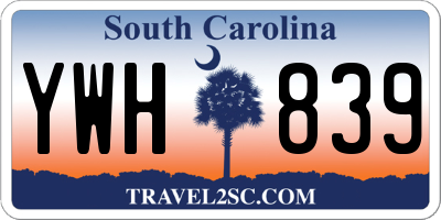 SC license plate YWH839
