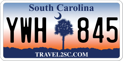 SC license plate YWH845