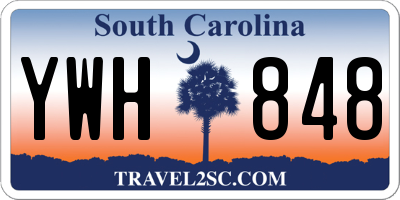 SC license plate YWH848