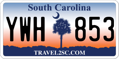 SC license plate YWH853