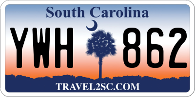 SC license plate YWH862