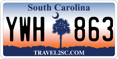 SC license plate YWH863