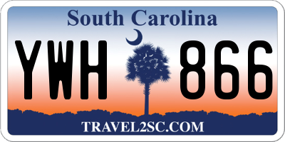 SC license plate YWH866