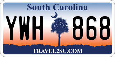 SC license plate YWH868