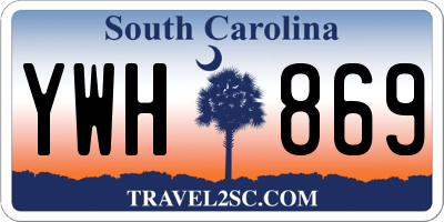 SC license plate YWH869