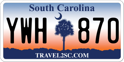 SC license plate YWH870