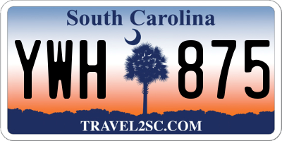 SC license plate YWH875