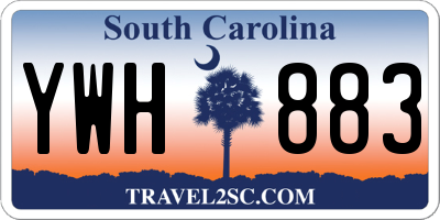 SC license plate YWH883