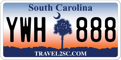 SC license plate YWH888