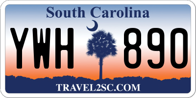SC license plate YWH890