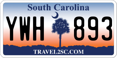 SC license plate YWH893
