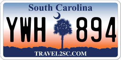 SC license plate YWH894
