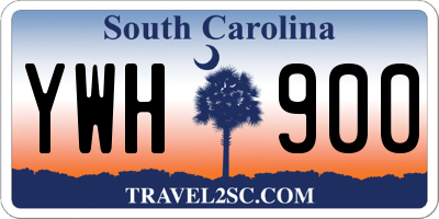 SC license plate YWH900