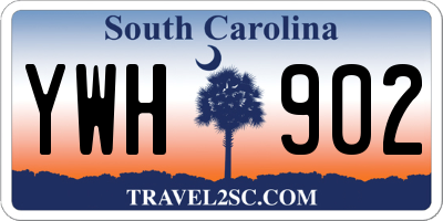SC license plate YWH902