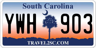 SC license plate YWH903