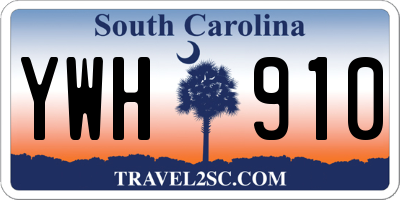 SC license plate YWH910