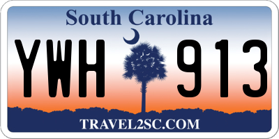 SC license plate YWH913