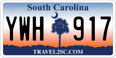 SC license plate YWH917