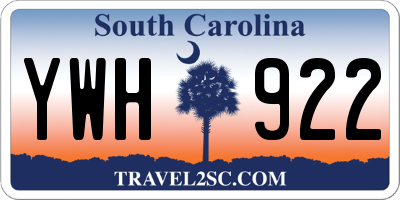 SC license plate YWH922