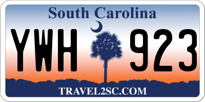 SC license plate YWH923