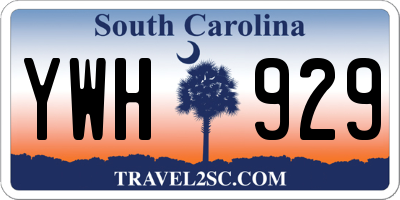 SC license plate YWH929