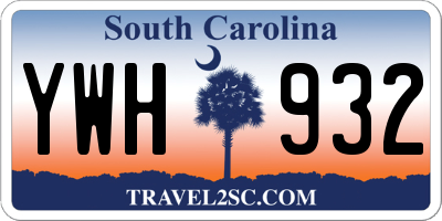 SC license plate YWH932