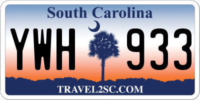 SC license plate YWH933