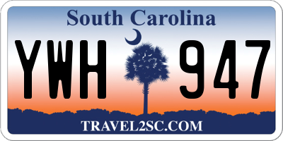 SC license plate YWH947