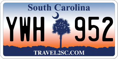 SC license plate YWH952