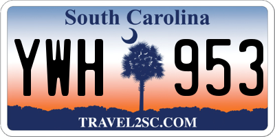 SC license plate YWH953