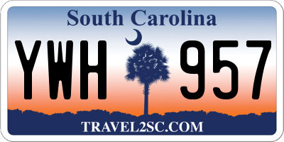 SC license plate YWH957