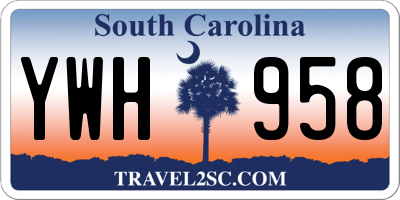 SC license plate YWH958