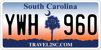 SC license plate YWH960