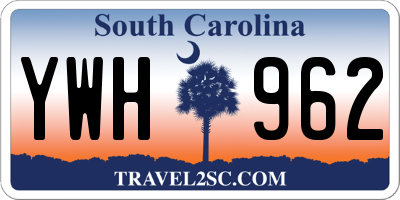 SC license plate YWH962