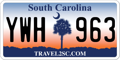 SC license plate YWH963