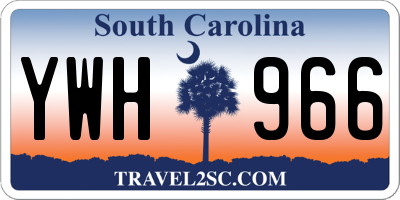 SC license plate YWH966