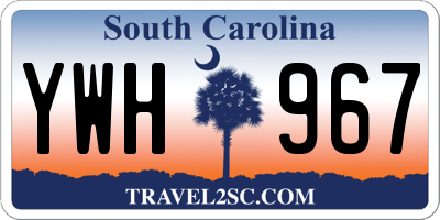 SC license plate YWH967